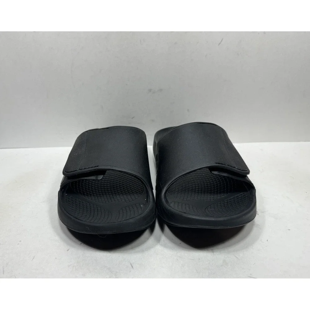 Oofos OOahh Sport Flex Slide Sandal Men's Size 12 Slip On Comfort Shoes Black